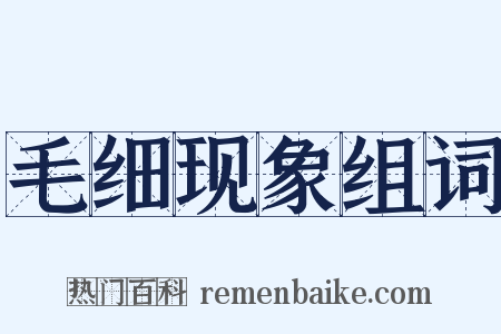 毛细现象组词是什么意思的图片